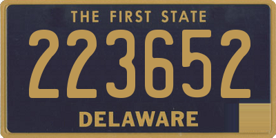 DE license plate 223652