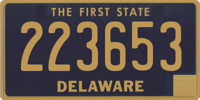DE license plate 223653