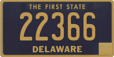 DE license plate 22366