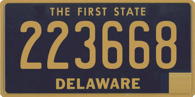 DE license plate 223668