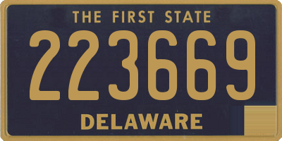 DE license plate 223669