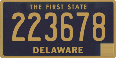 DE license plate 223678