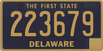 DE license plate 223679