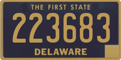 DE license plate 223683
