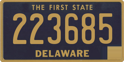 DE license plate 223685