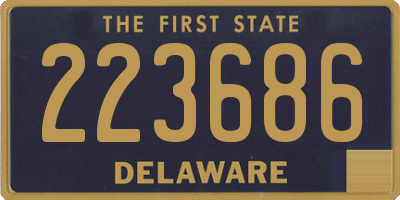 DE license plate 223686