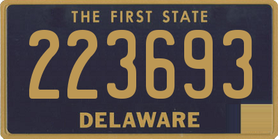DE license plate 223693