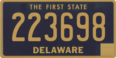DE license plate 223698