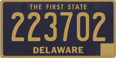 DE license plate 223702