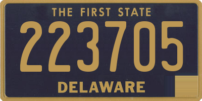 DE license plate 223705