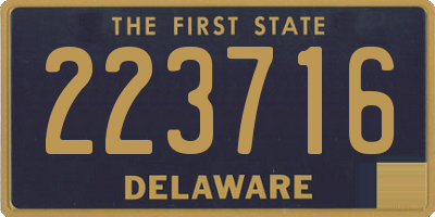 DE license plate 223716