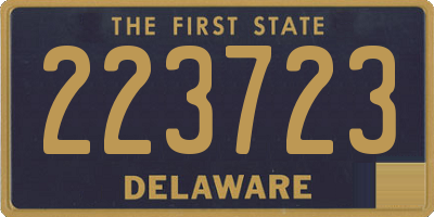 DE license plate 223723