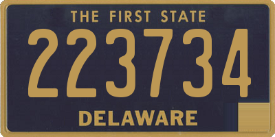 DE license plate 223734