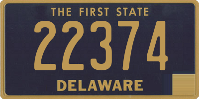 DE license plate 22374