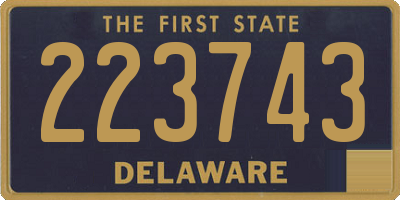 DE license plate 223743