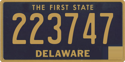 DE license plate 223747