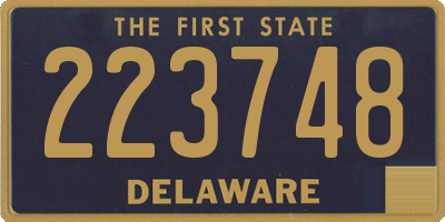 DE license plate 223748