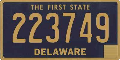 DE license plate 223749