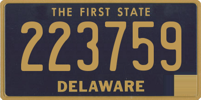 DE license plate 223759