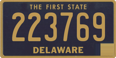 DE license plate 223769