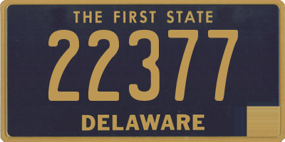 DE license plate 22377
