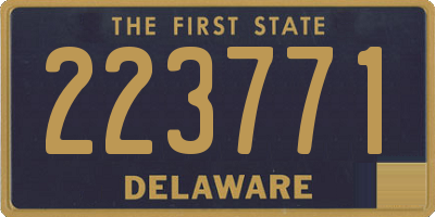 DE license plate 223771