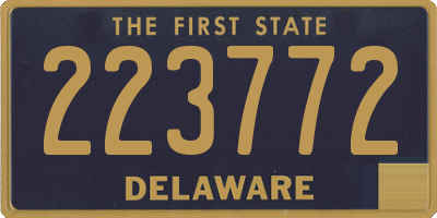 DE license plate 223772