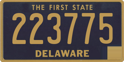 DE license plate 223775