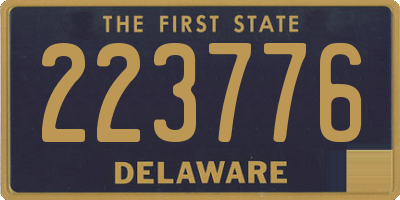 DE license plate 223776