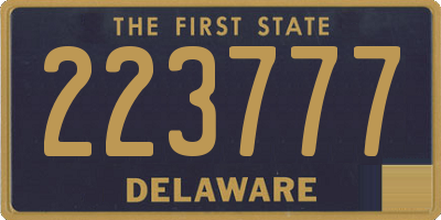 DE license plate 223777