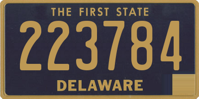 DE license plate 223784