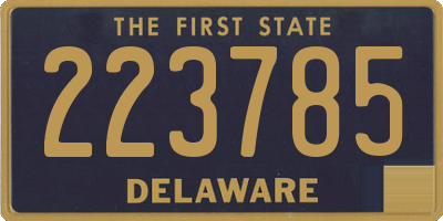 DE license plate 223785