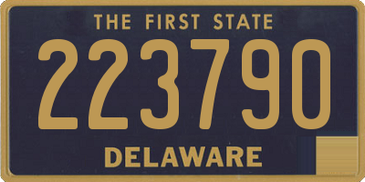 DE license plate 223790