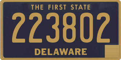 DE license plate 223802