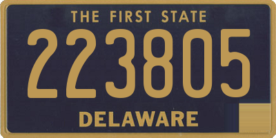 DE license plate 223805