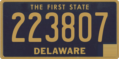 DE license plate 223807