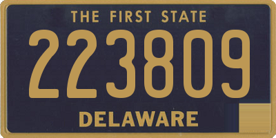 DE license plate 223809