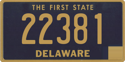 DE license plate 22381