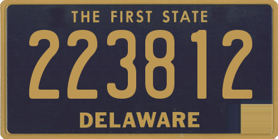 DE license plate 223812