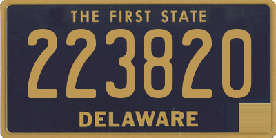 DE license plate 223820