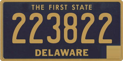 DE license plate 223822