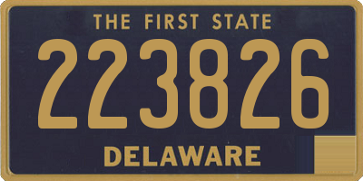 DE license plate 223826