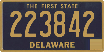 DE license plate 223842