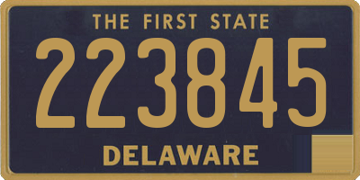 DE license plate 223845