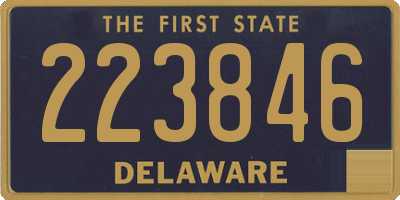 DE license plate 223846