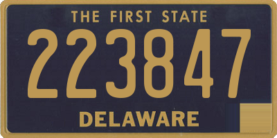 DE license plate 223847