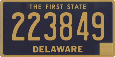 DE license plate 223849