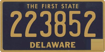 DE license plate 223852