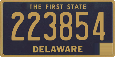 DE license plate 223854