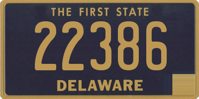 DE license plate 22386